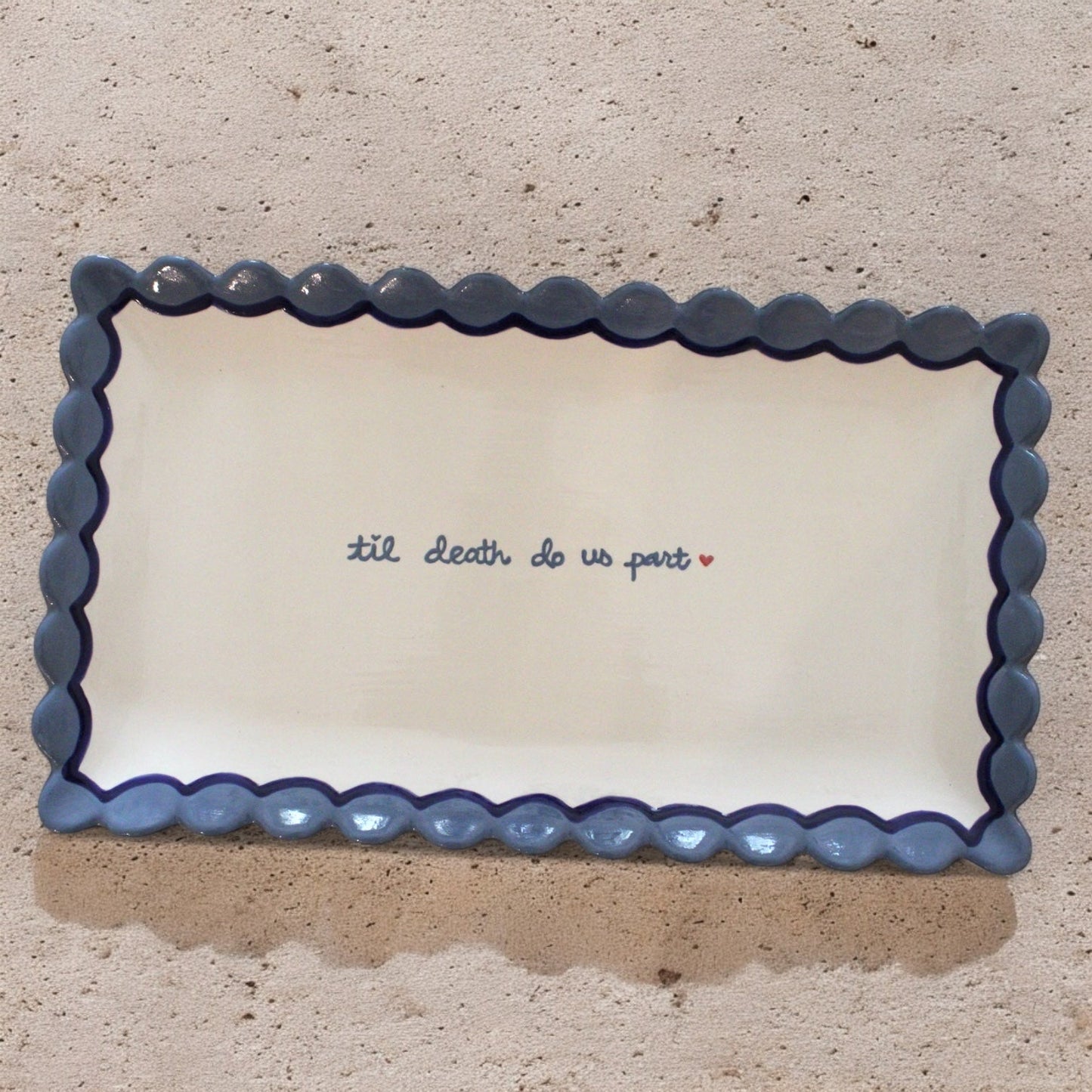 Custom Hand-painted Scalloped Tray