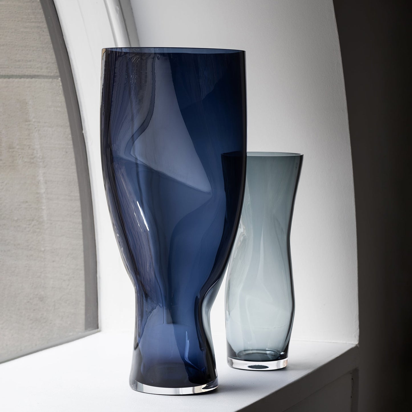 Squeeze Blue/Gray Vase Tall