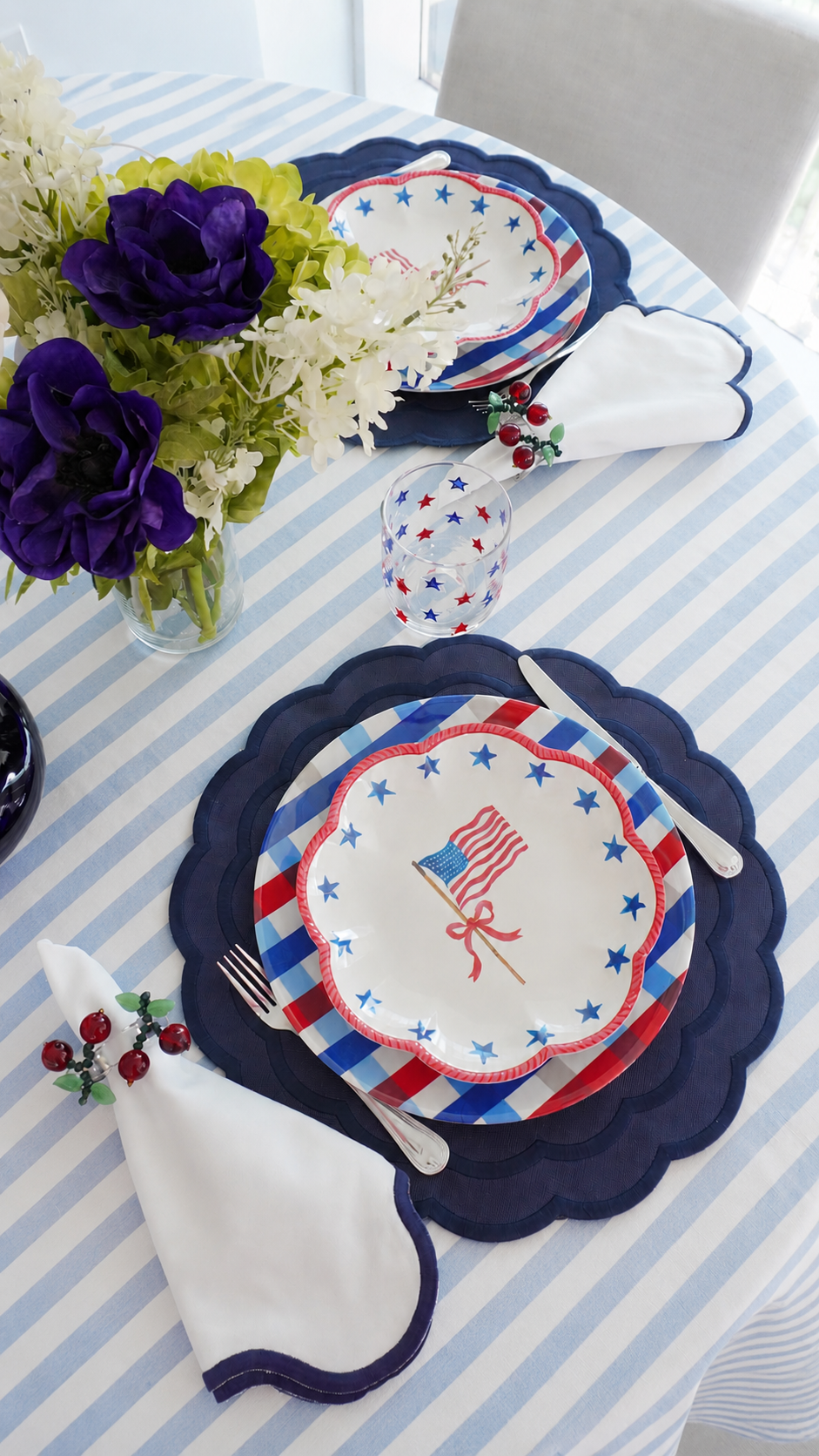 Midnight Petals Placemats (Set of 2)
