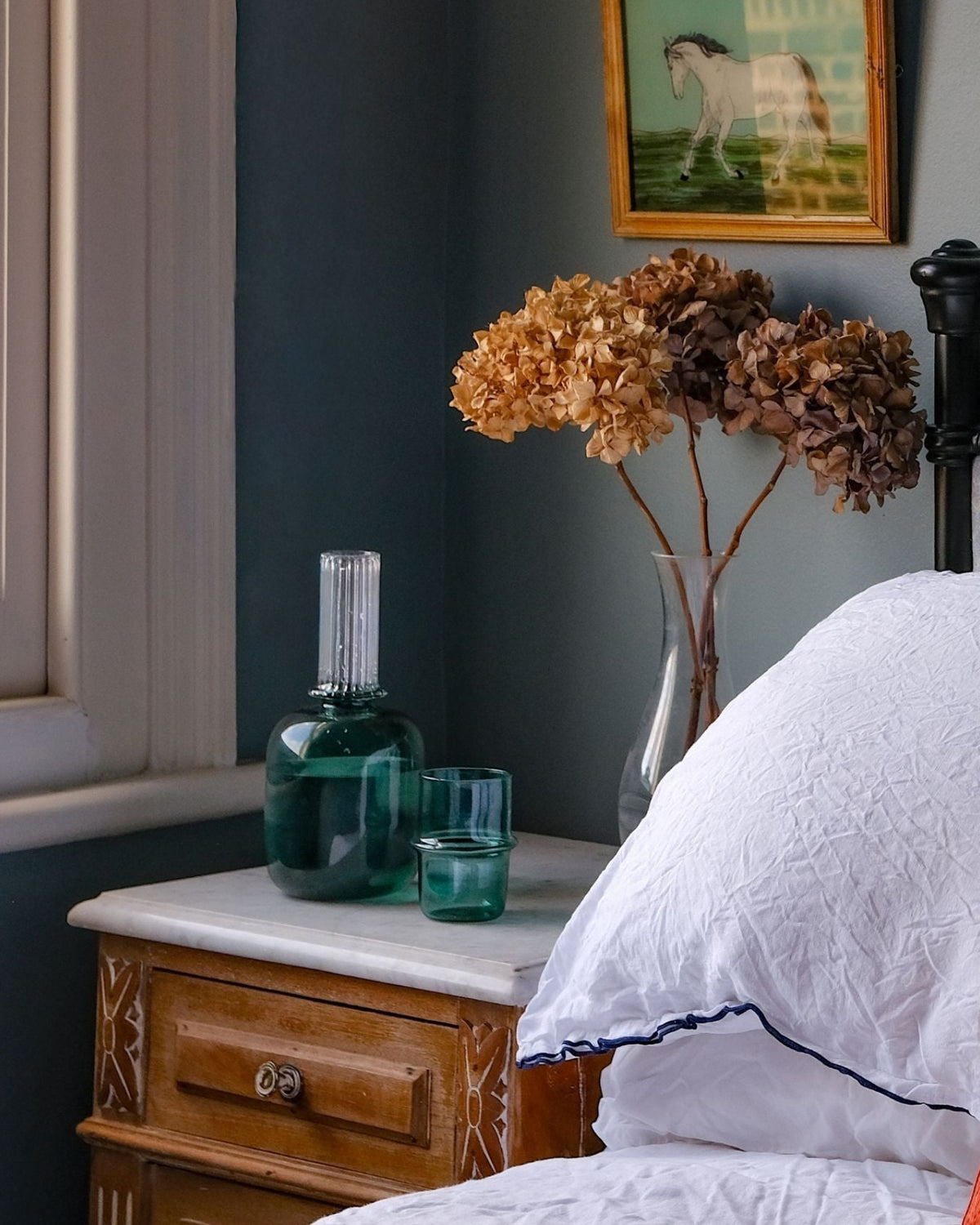 Bedside Carafe & Tumbler - Teal
