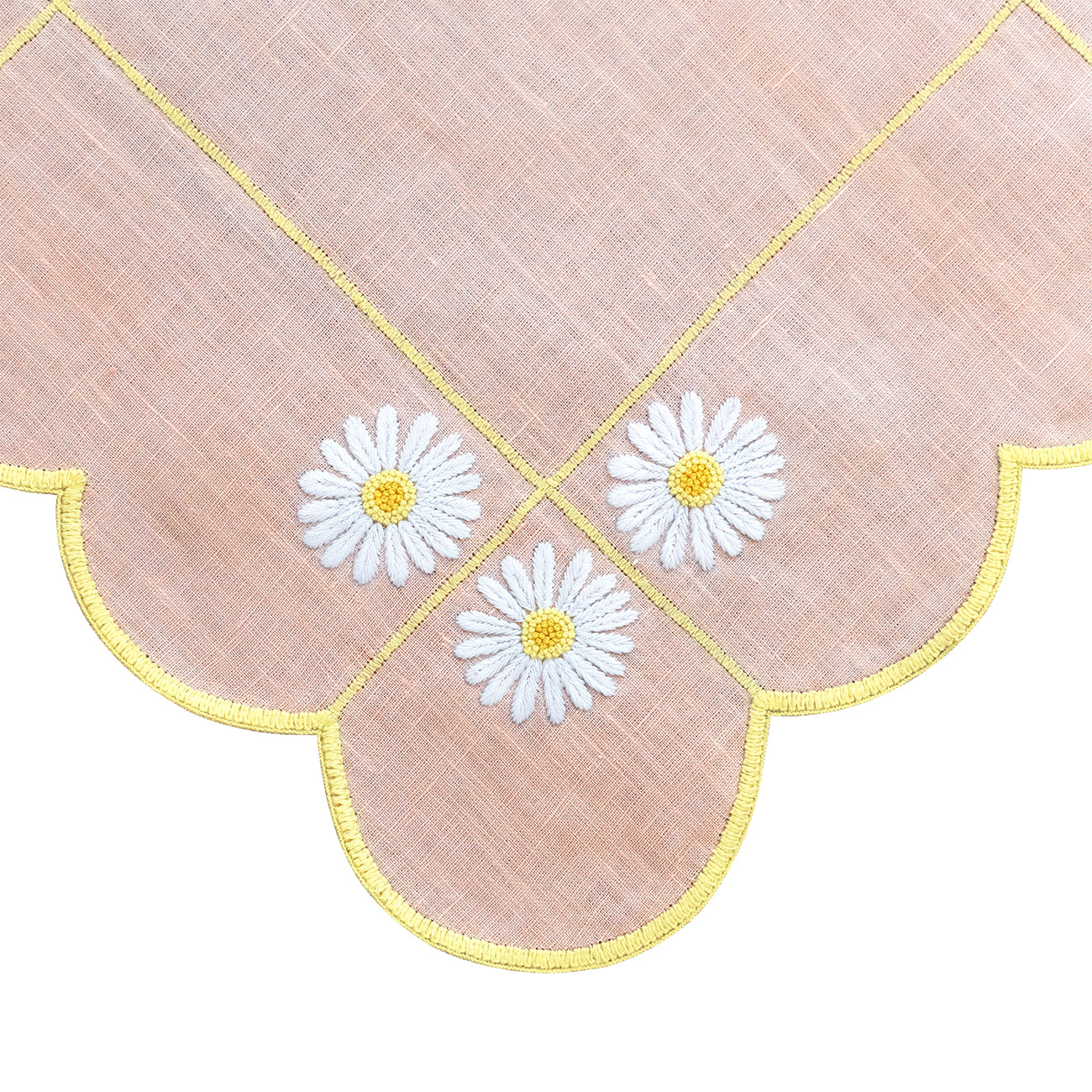 Hand Embroidered Trellis Napkin 18" x 18" (Set of 4)
