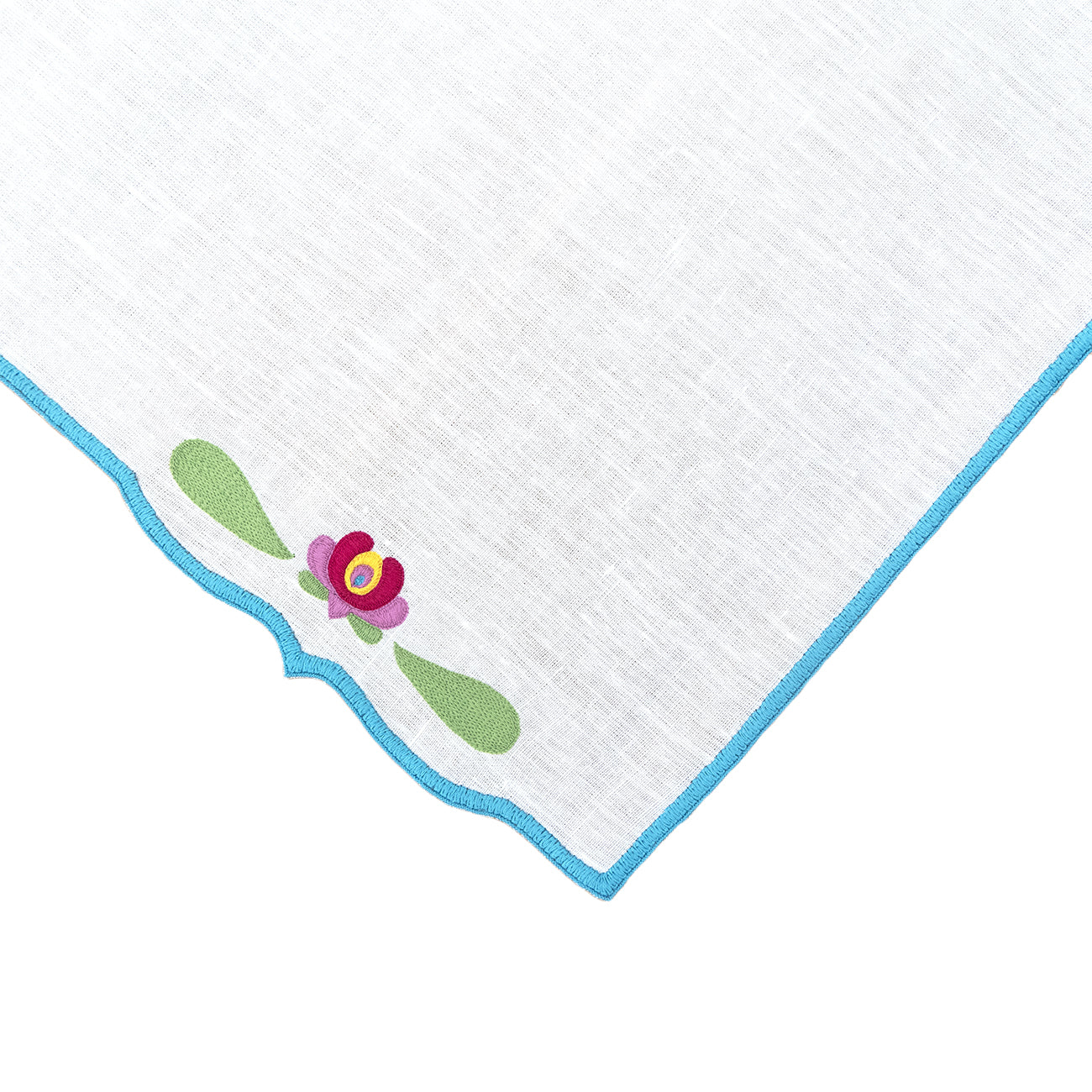 Hand Embroidered Heirloom Petals Napkins 18" x 18" (Set of 4)