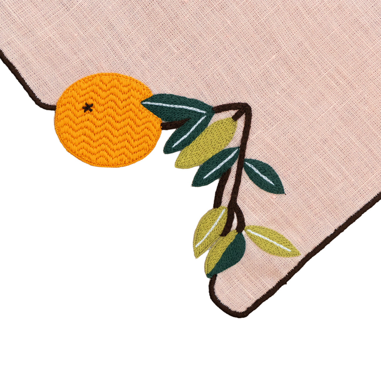 Hand Embroidered Farm To Table Napkins 18" x 18" (Set of 4)