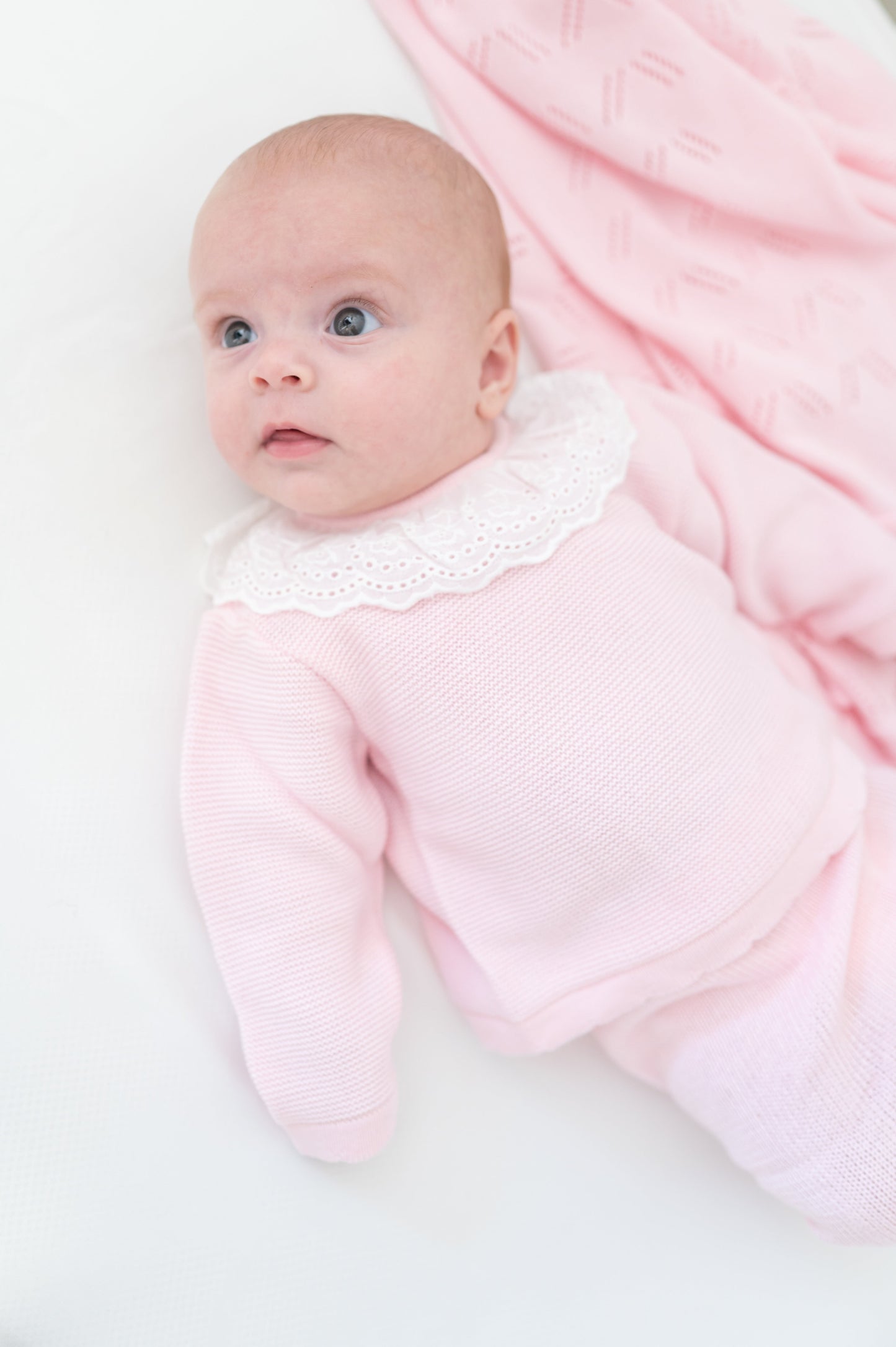Knit Baby Sweater & Stockings Set