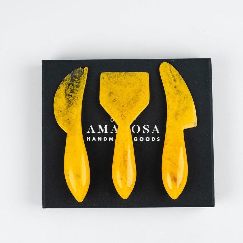 Resin Cheese Knife, Yellow (Set of 3) - 6 Inches