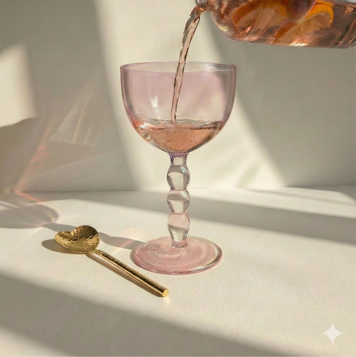 Heart-Shaped Brass Cocktail Spoons-(Set of 4) 4.5x1.5 Inches