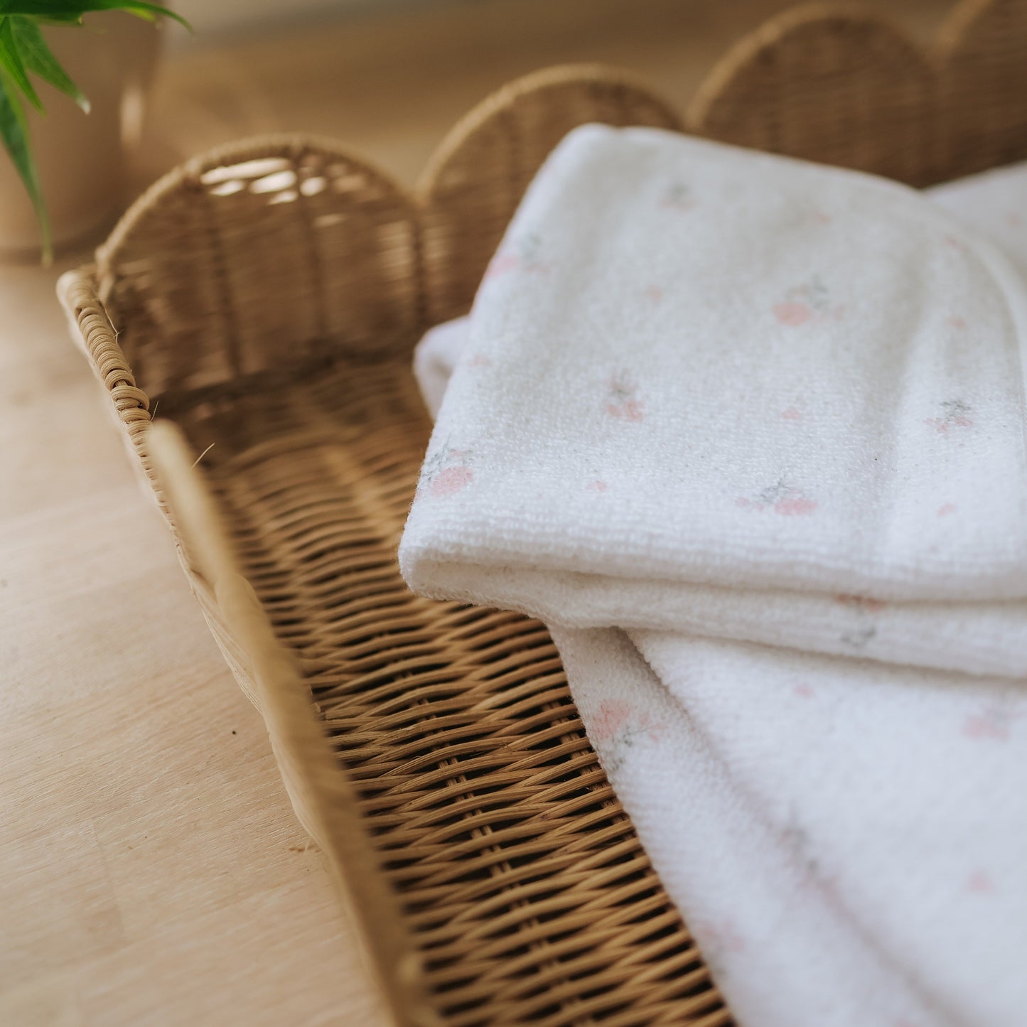 Ditsy Floral Baby Hooded Towel - Pink