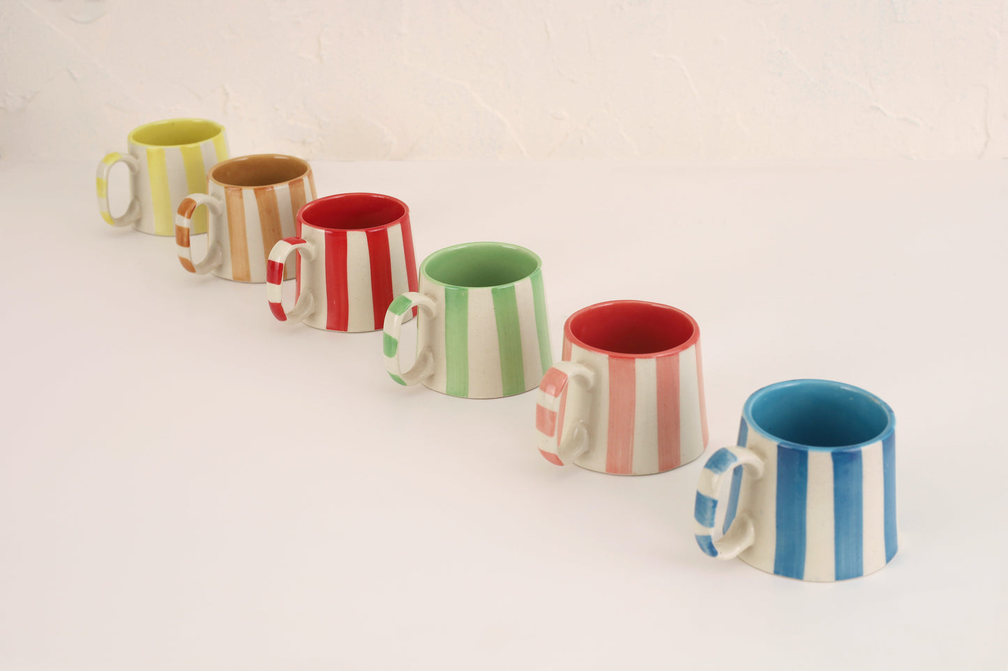 Ceramic Red Stripe Coffee cup- 220ml (SET OF 4)