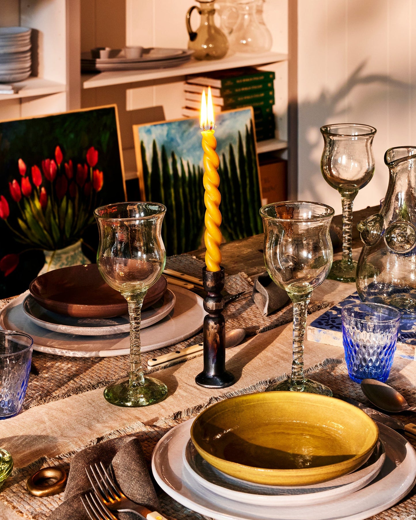 Collepino Twisted Beeswax Candles