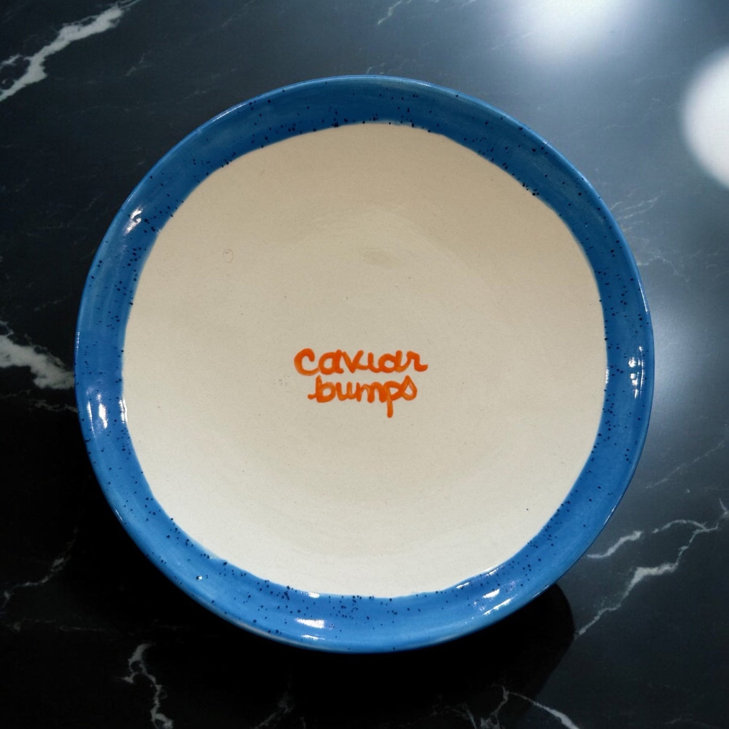 "caviar bumps" Tiny Plates/Collection of Four