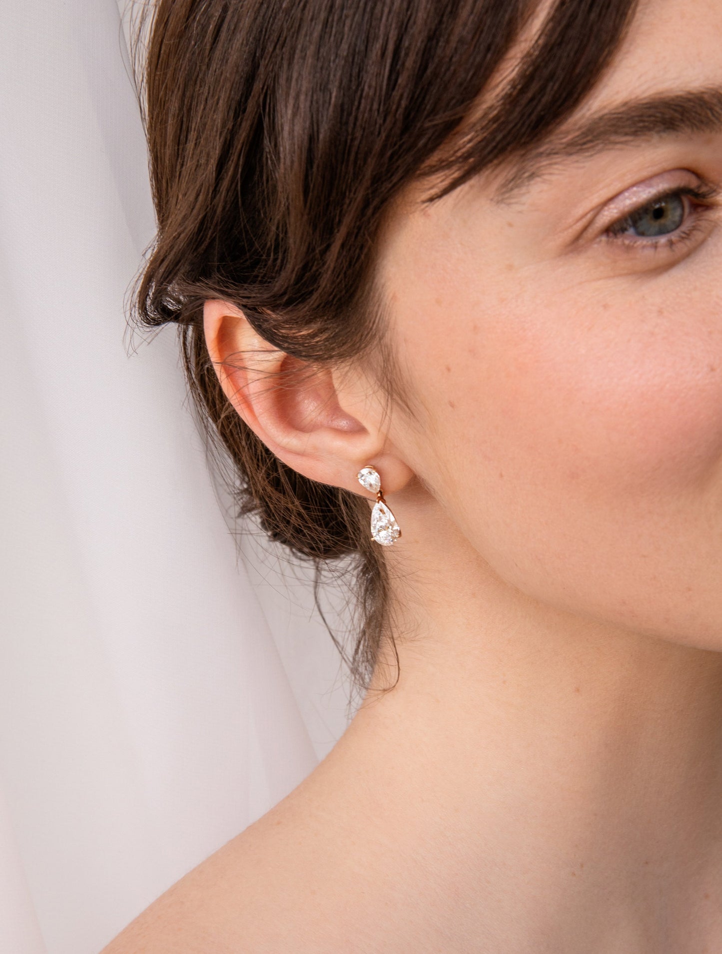 Double Pear Drop Earrings