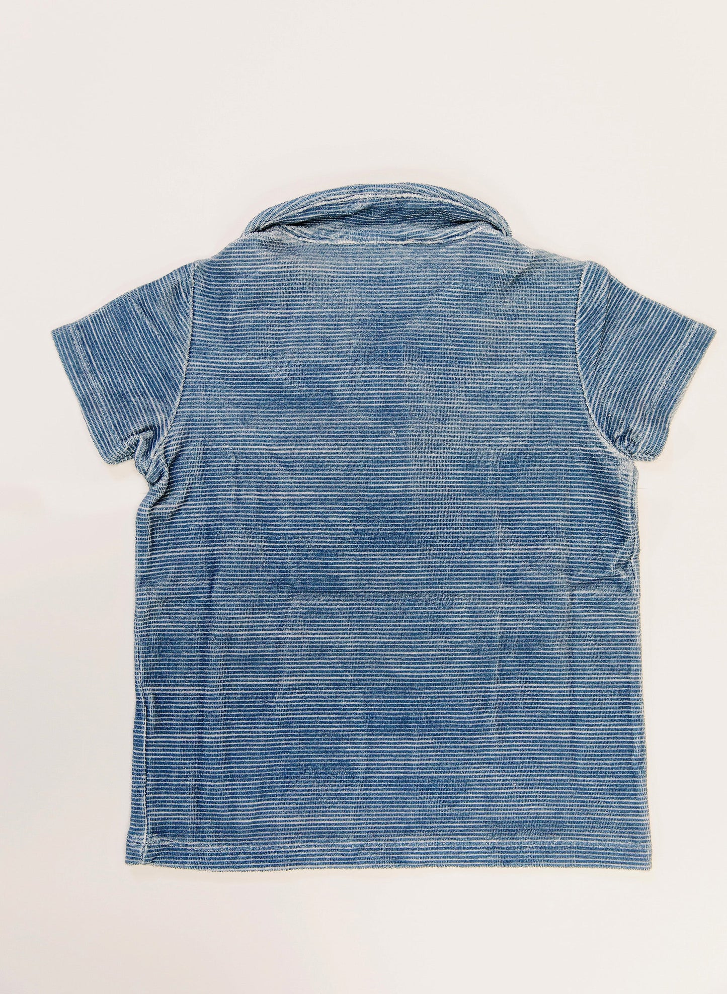French Terry Polo - Sailor Navy Stripe