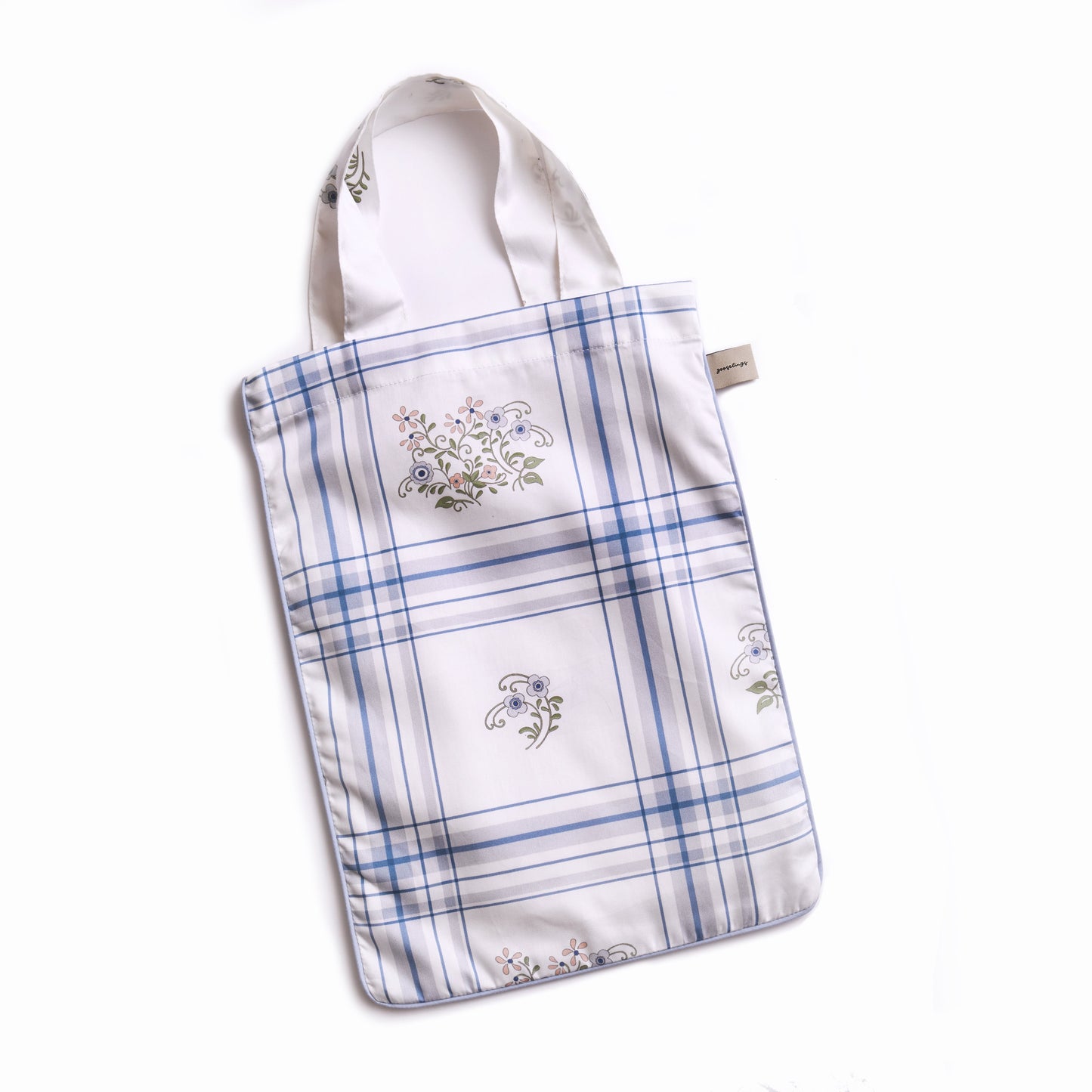 Fleur + Stripe Crib Sheet - Plaid