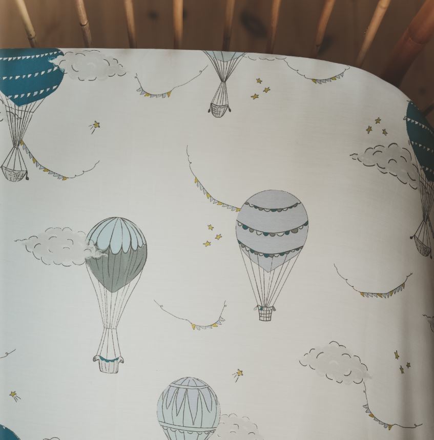 Touch The Sky Crib Sheet - Blue