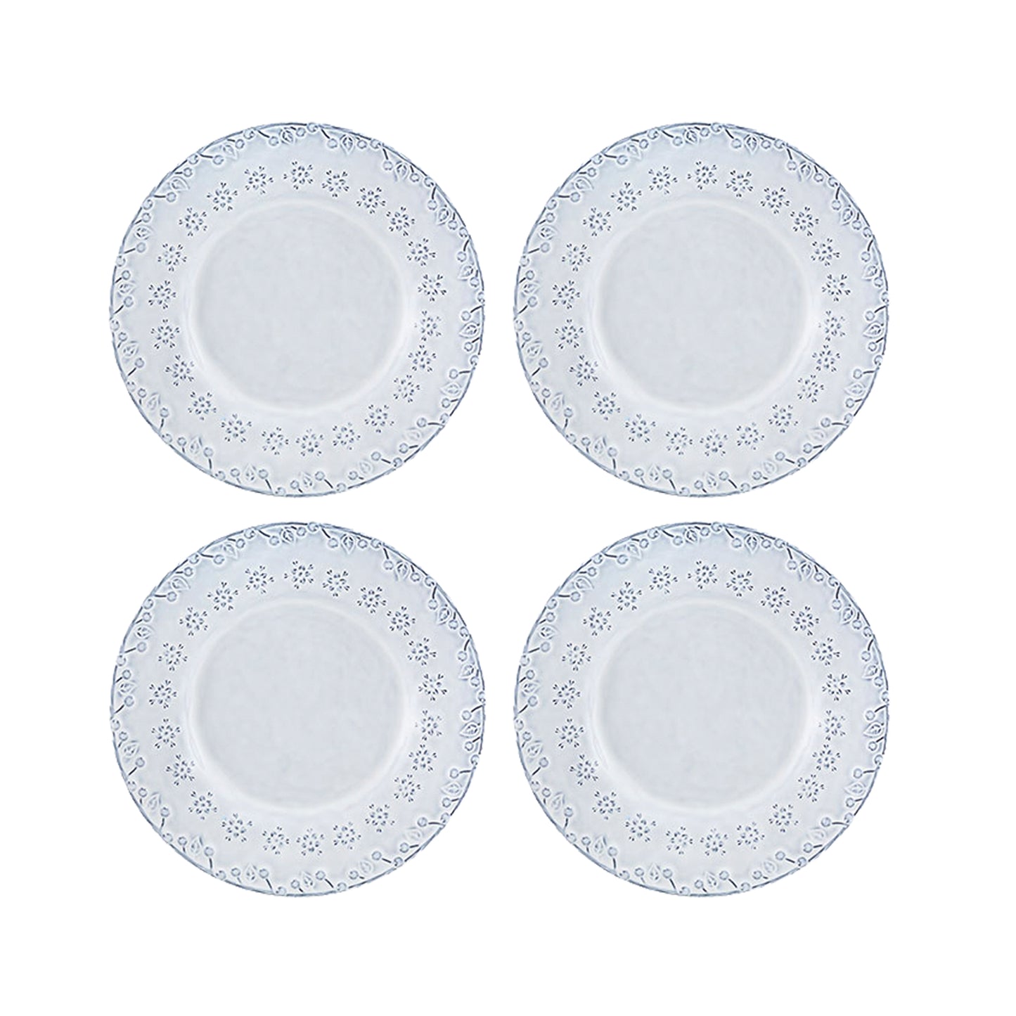 Bordallo Pinheiro Flora Antique White – Dessert Plate 23cm/ 9", set of 4