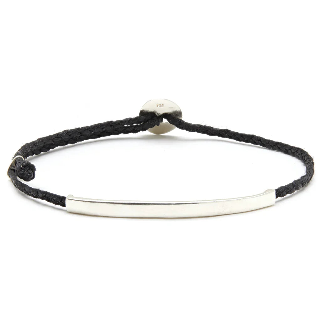 Men's Personalized ID Signature Bracelet Black