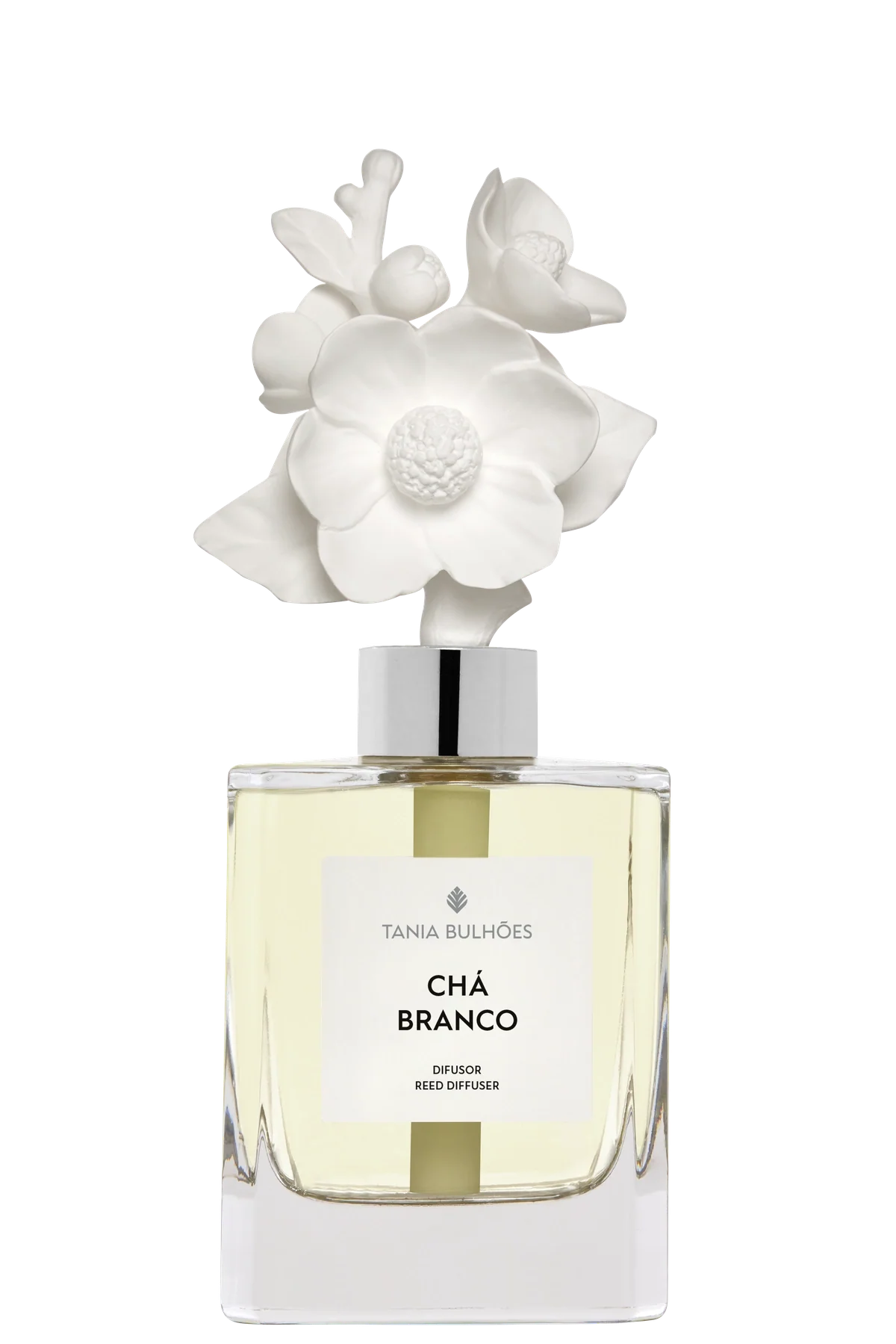 Porcelain Diffuser Camelia Cha Branco