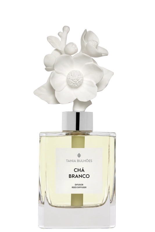 Porcelain Diffuser Camelia Cha Branco