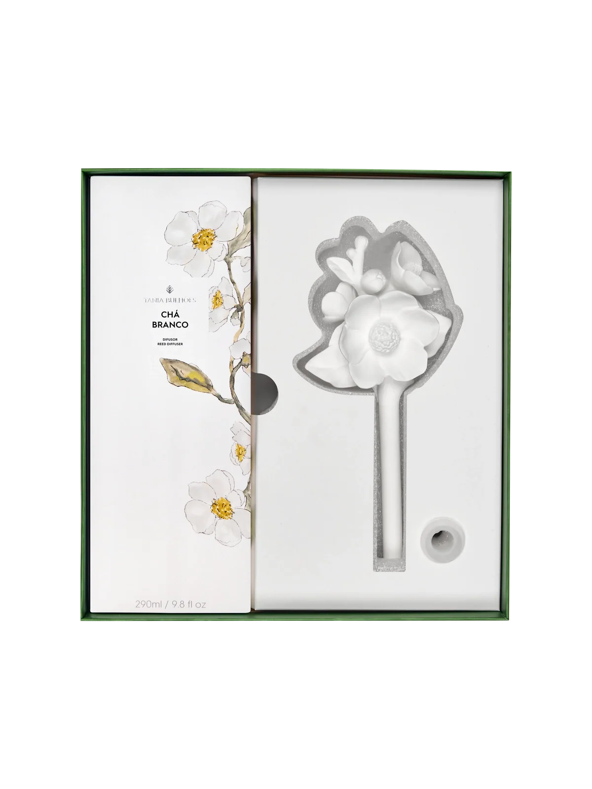Porcelain Diffuser Camelia Cha Branco