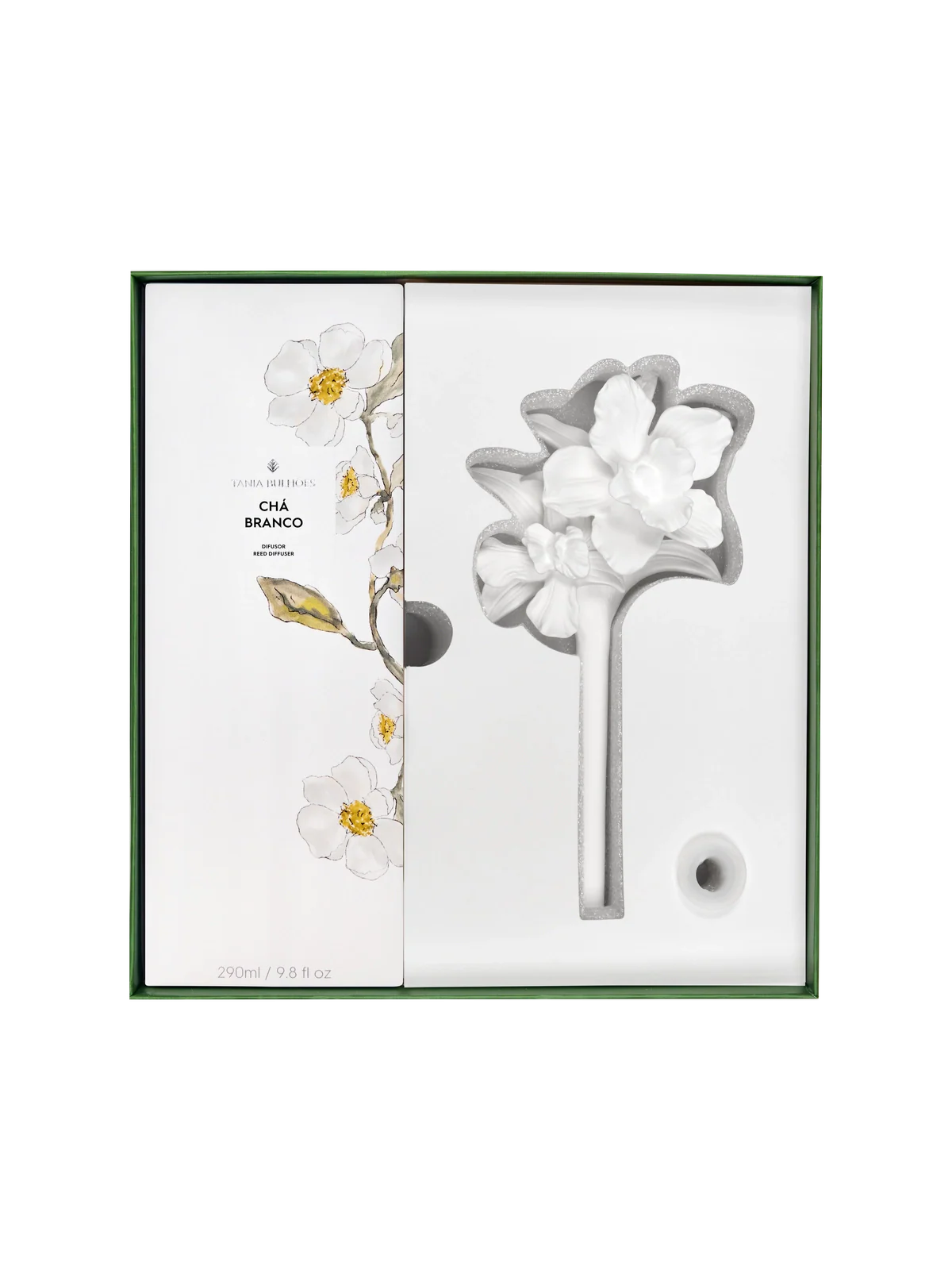 Porcelain Diffuser Orquidea Cha Branco