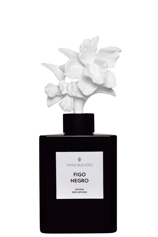 Porcelain Diffuser Orquidea Figo Negro