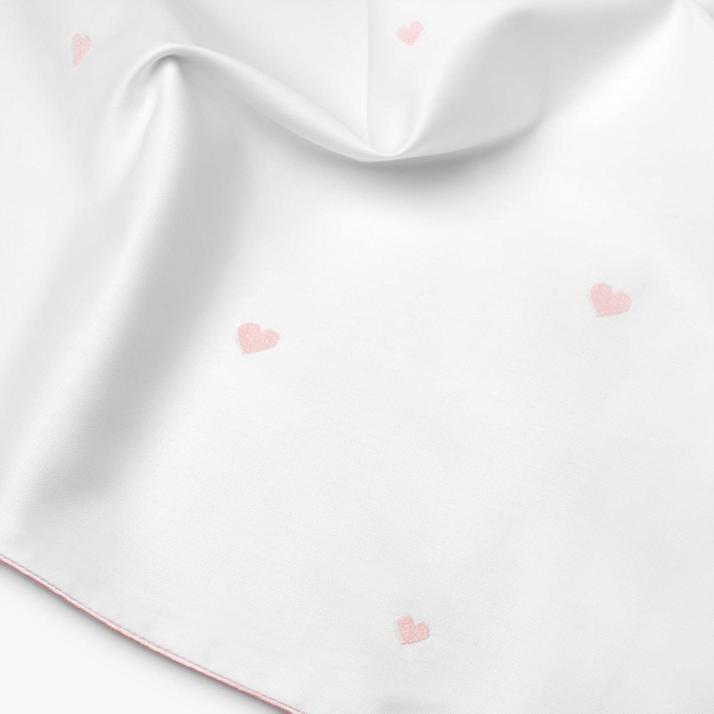 Embroidered Hearts Baby Duvet - Pink