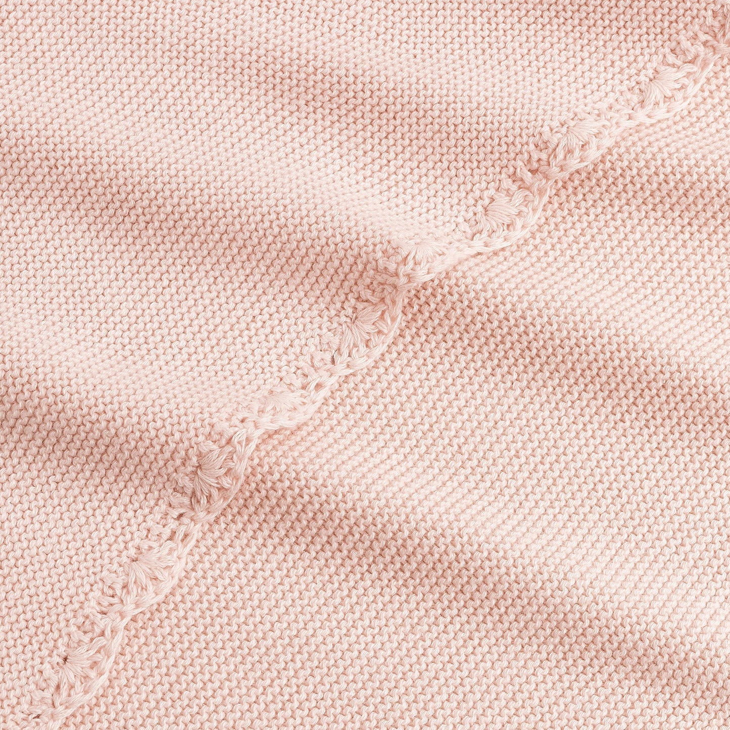 Cotton Knit Baby Blanket - Pink