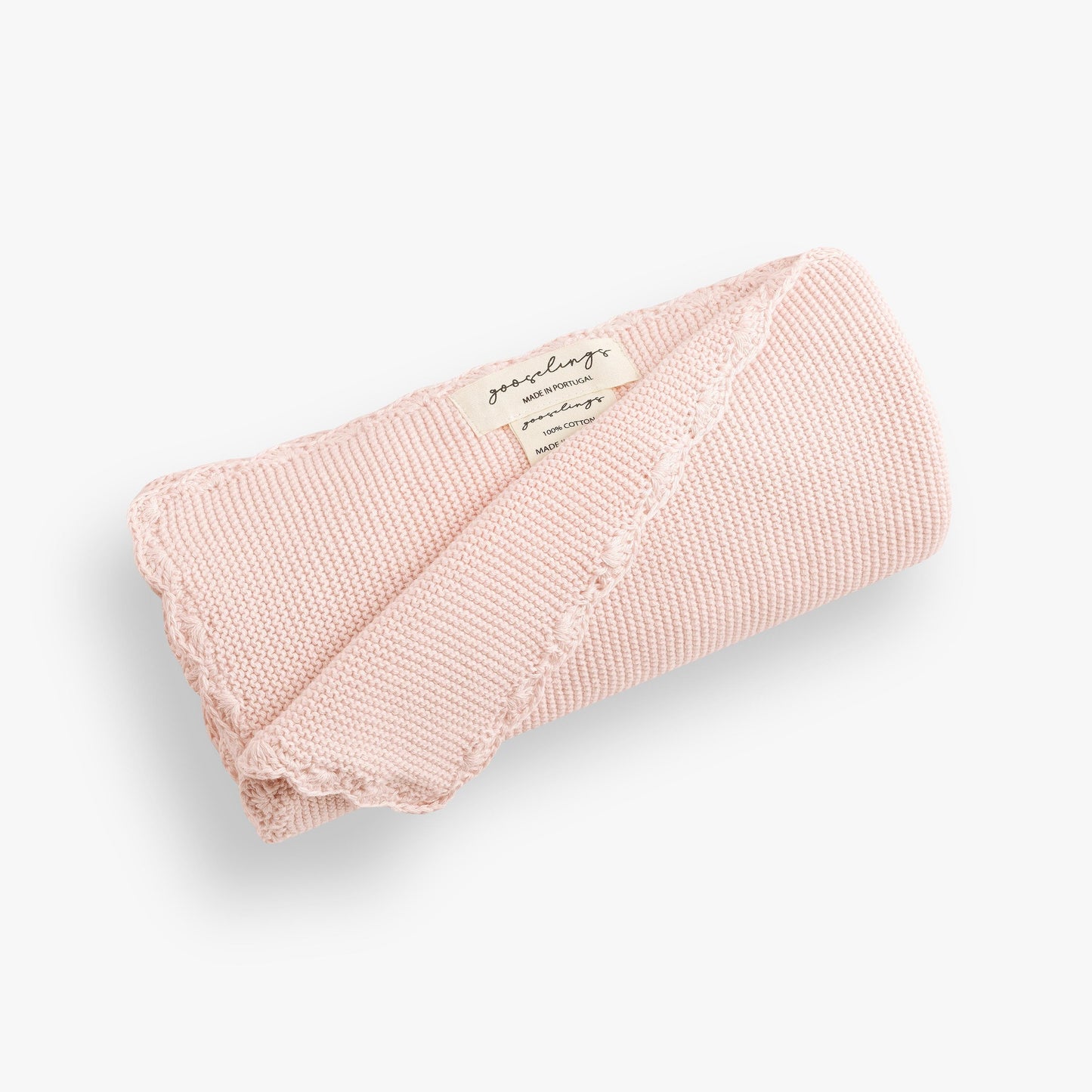 Cotton Knit Baby Blanket - Pink