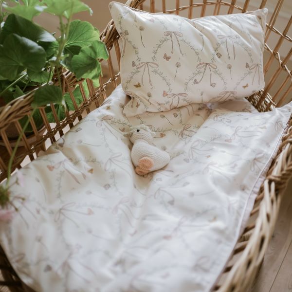 Bows & Butterfly Kisses Baby Duvet - Pink