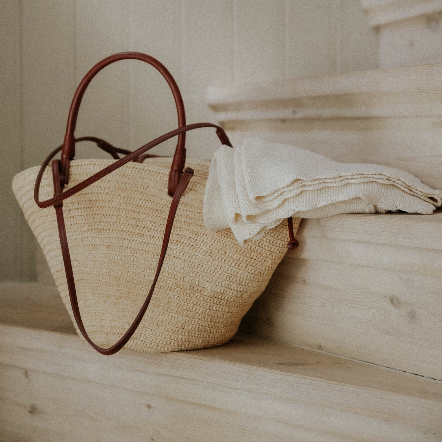Cotton Knit Baby Blanket - Ivory