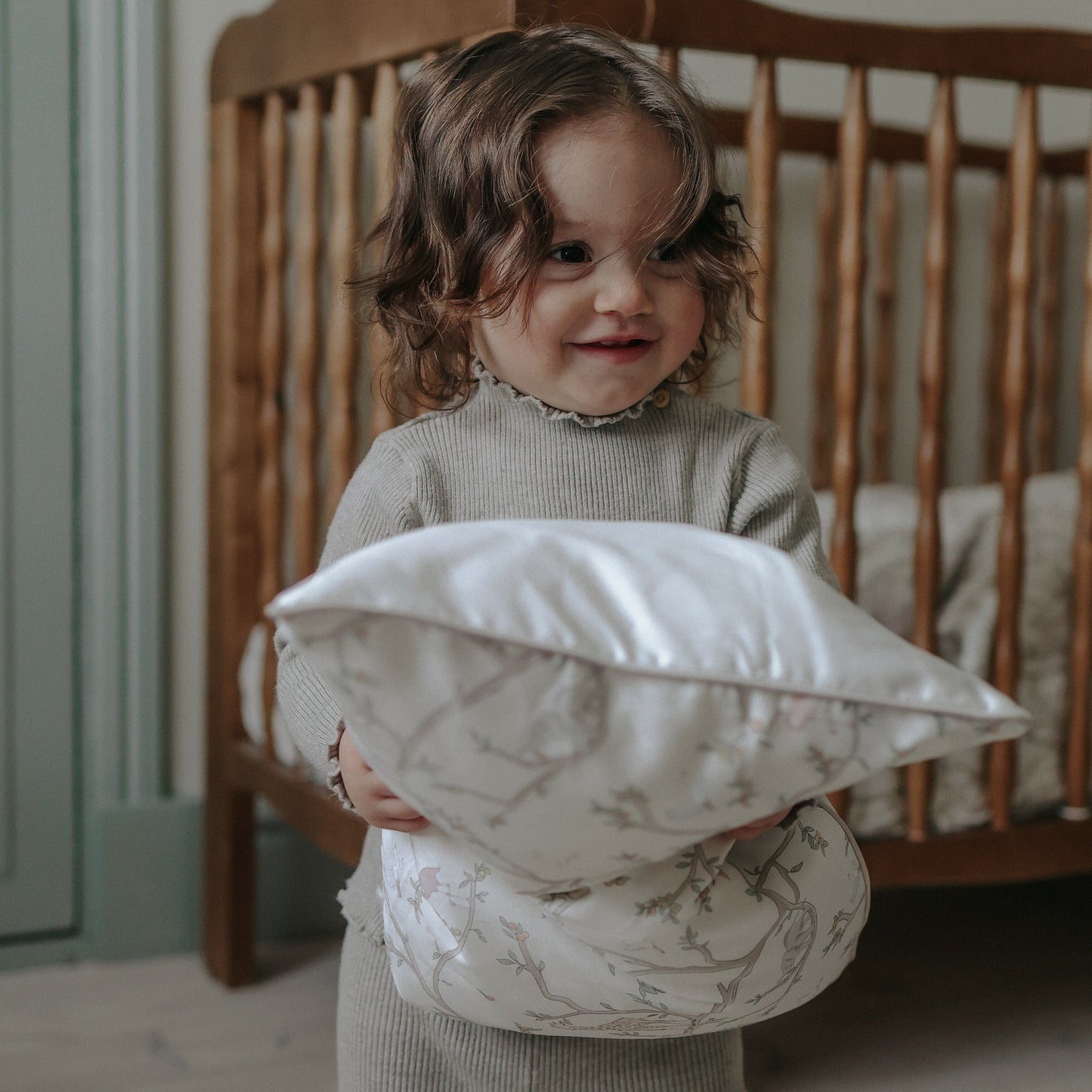 Animal Parade Toddler Pillow - Ivory