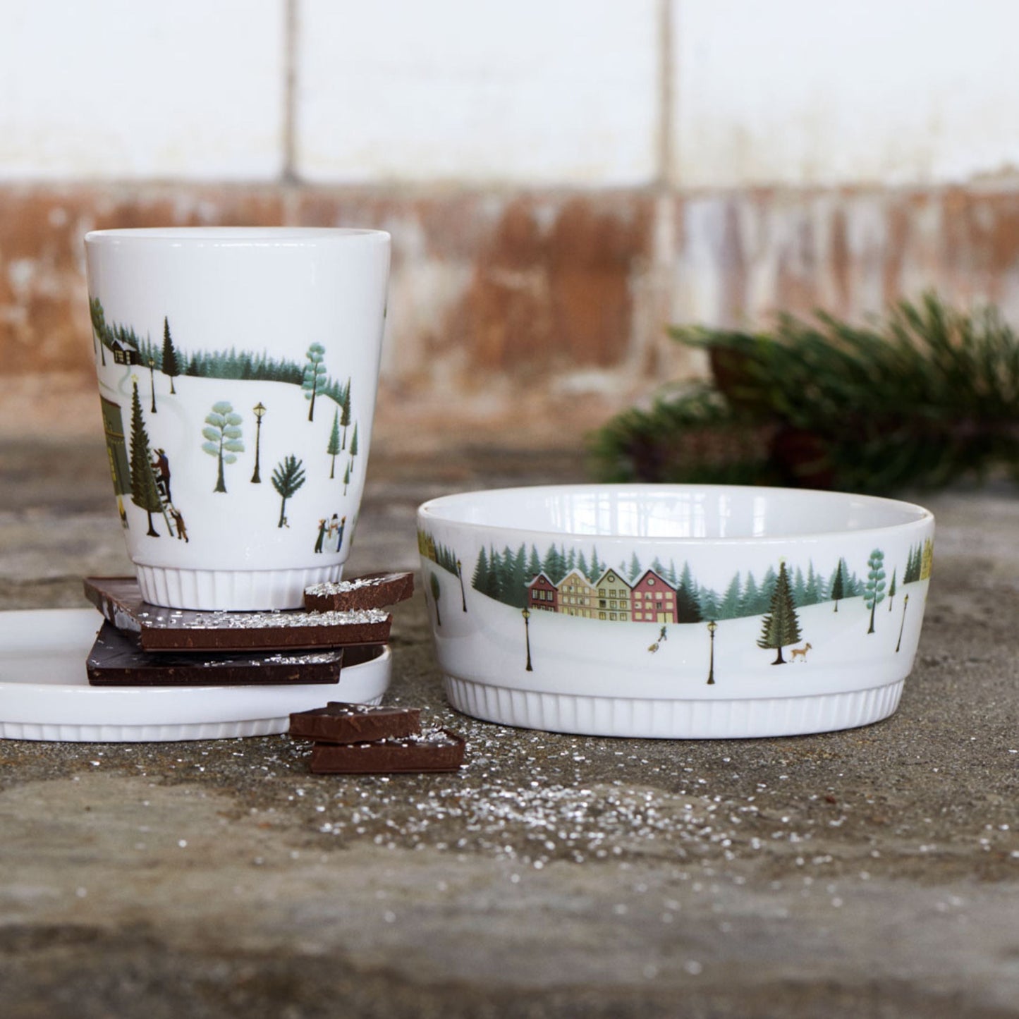 Winter Decor Toulouse Tumbler 9 oz, Set of 4