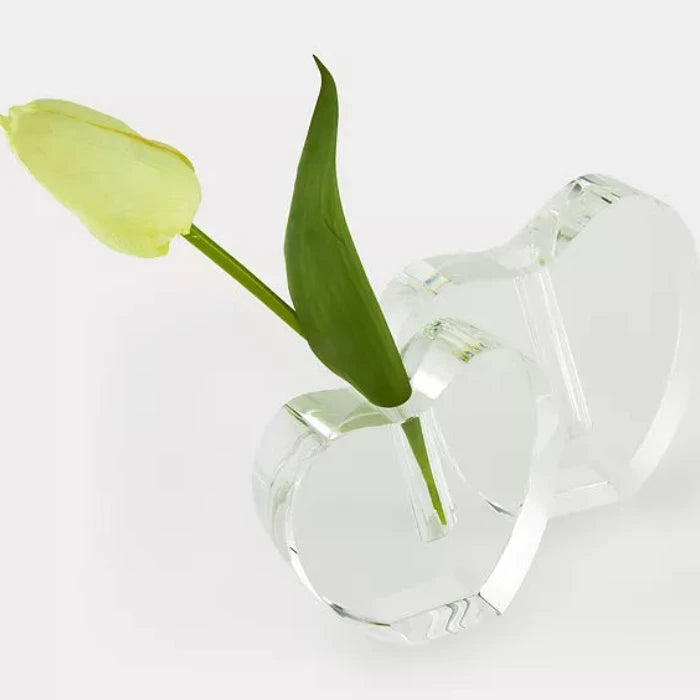 Crystal Clear Heart Shape Vase, Small