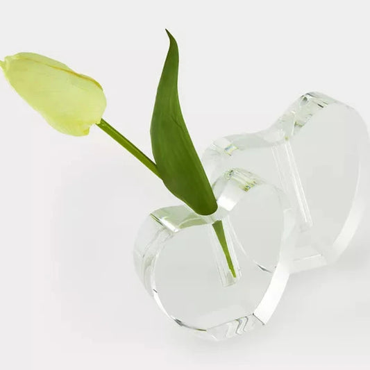 Crystal Clear Heart Shape Vase, Small