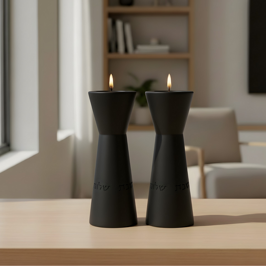 Modern Concrete Sabbath Candle Holders – Aura Series