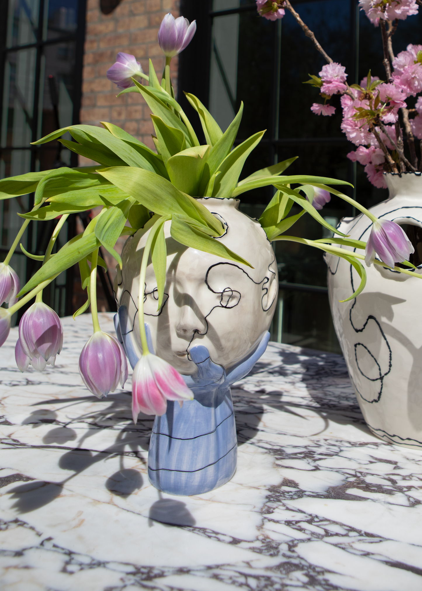 Head in Hands Wish Vase