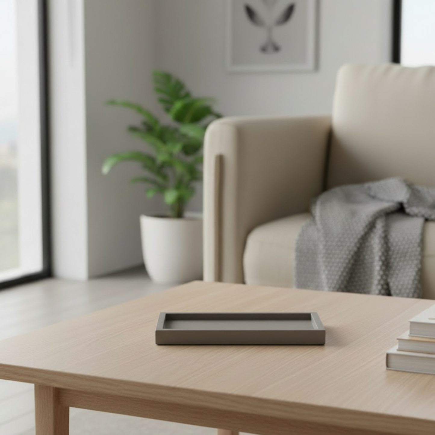 Classic set of Shabbat Candle Holders and a designed concrete tray - Timeless Glow Series