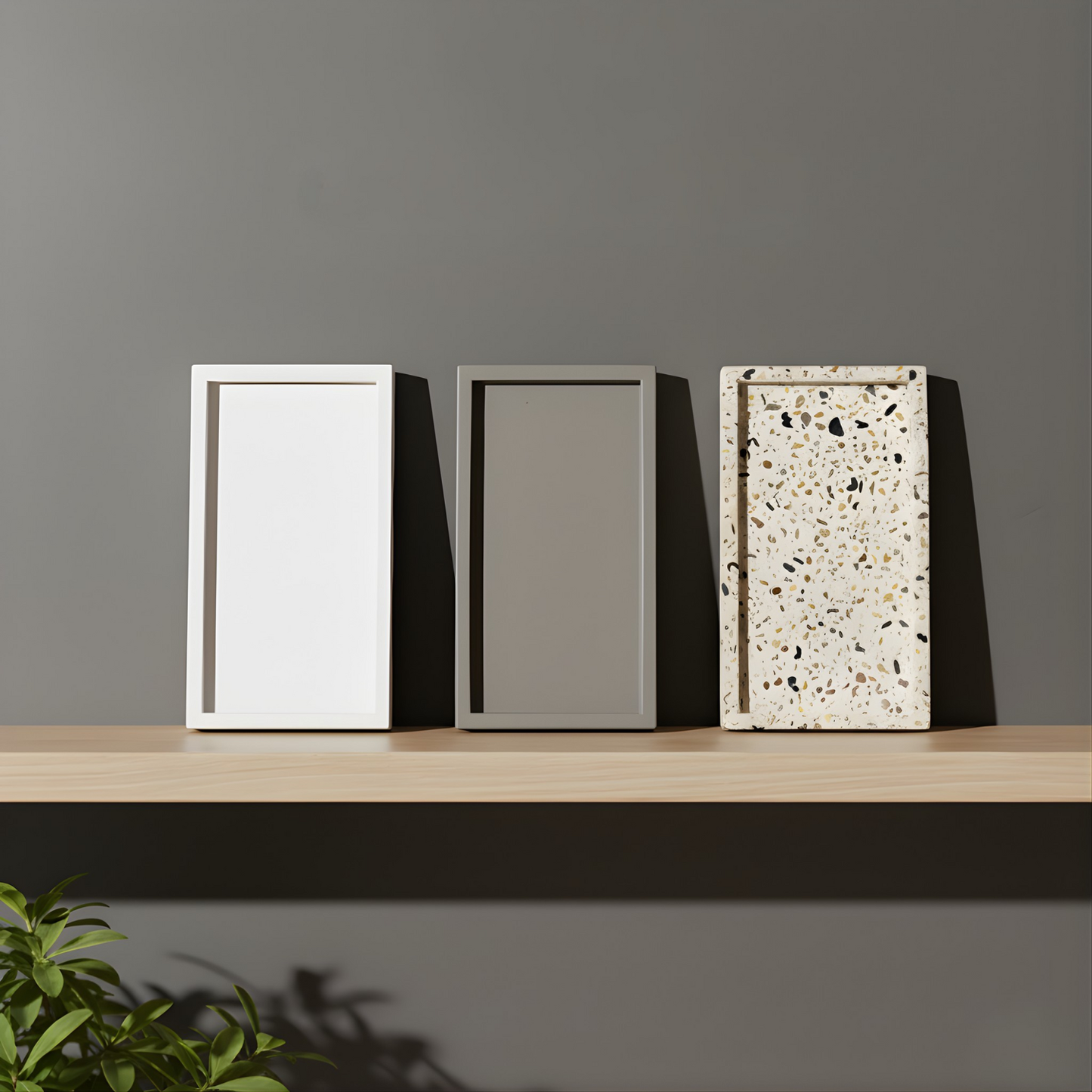 Elegant Concrete Tray with Refined Minimalist Look – Nest Series