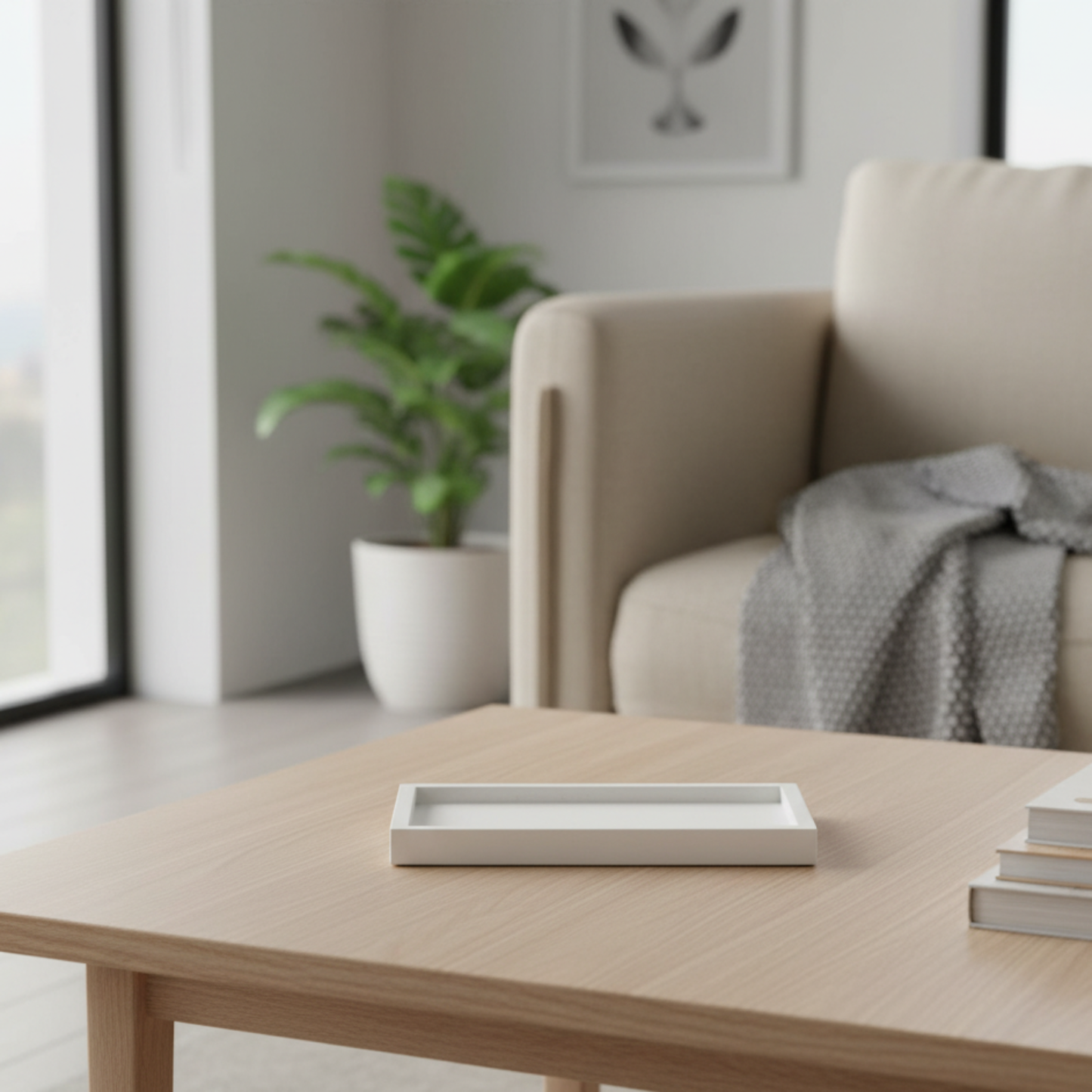 Traditional Shabbat Candle Holders with Contemporary Concrete Tray - Timeless Glow Series