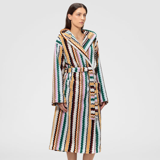 Aura Hooded Cotton Terry Bathrobe