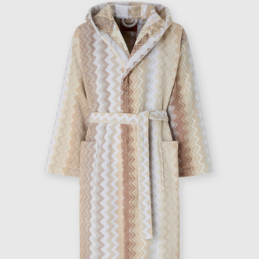Giacomo Hooded Bathrobe- Neutral