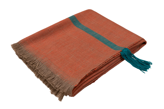 Handwoven Pashmina and Merino Wool Throw 46" × 75"