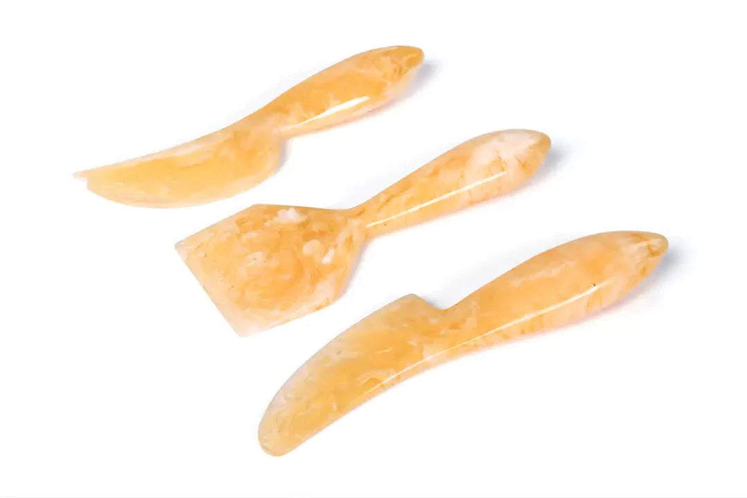 Resin Cheese Knife, Peach  (Set of 3)  - 6 Inches