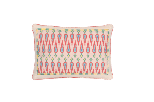 Hand Embroidered Cross-Stitch Pillow Cover 14" x 20"