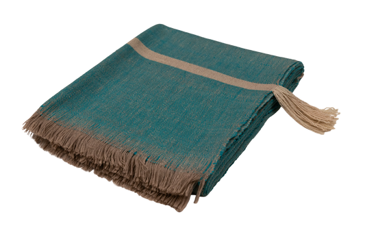 Handwoven Pashmina and Merino Wool Throw 46" × 75"