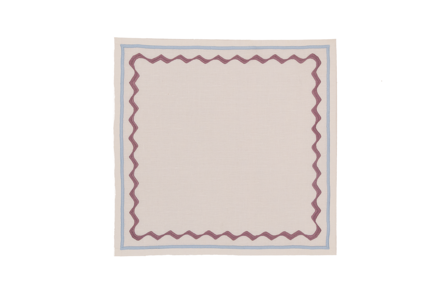 Embroidered Ripple Stitch Napkins 18" x 18" (Set of 4)