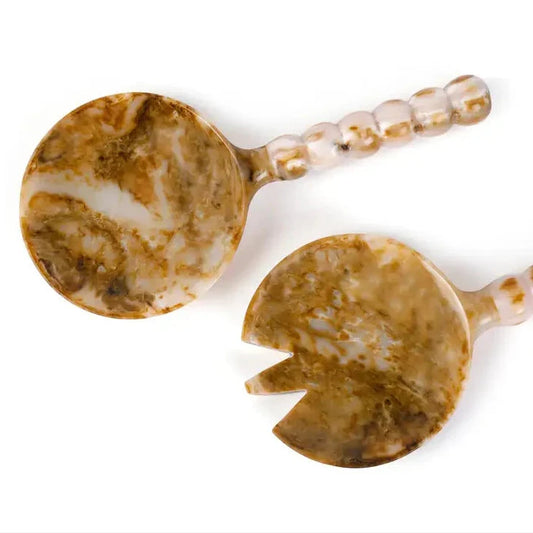 Resin Salad Server-Brown (Set of 2), 4.10 x 8.75 inches