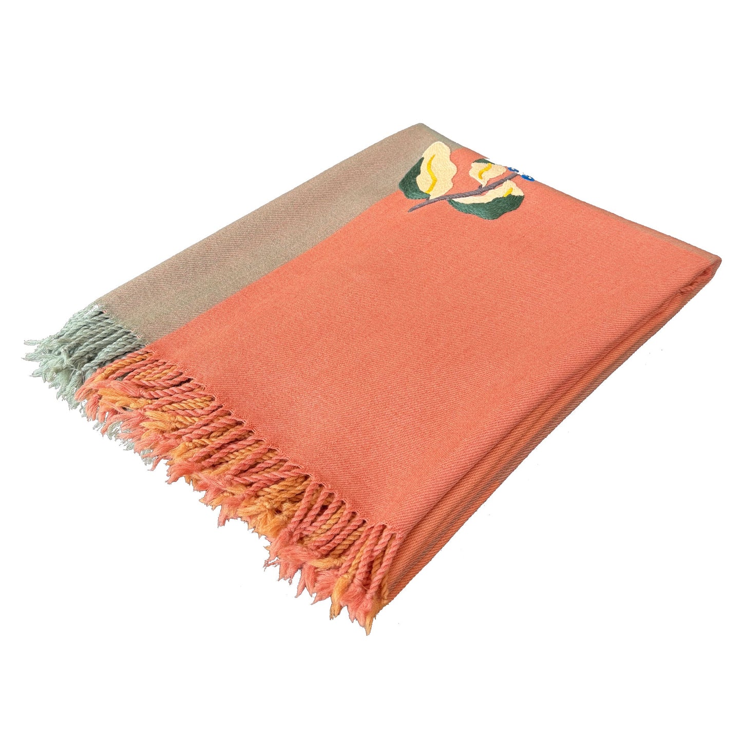 Handwoven Merino Wool Throw 48 × 76 In