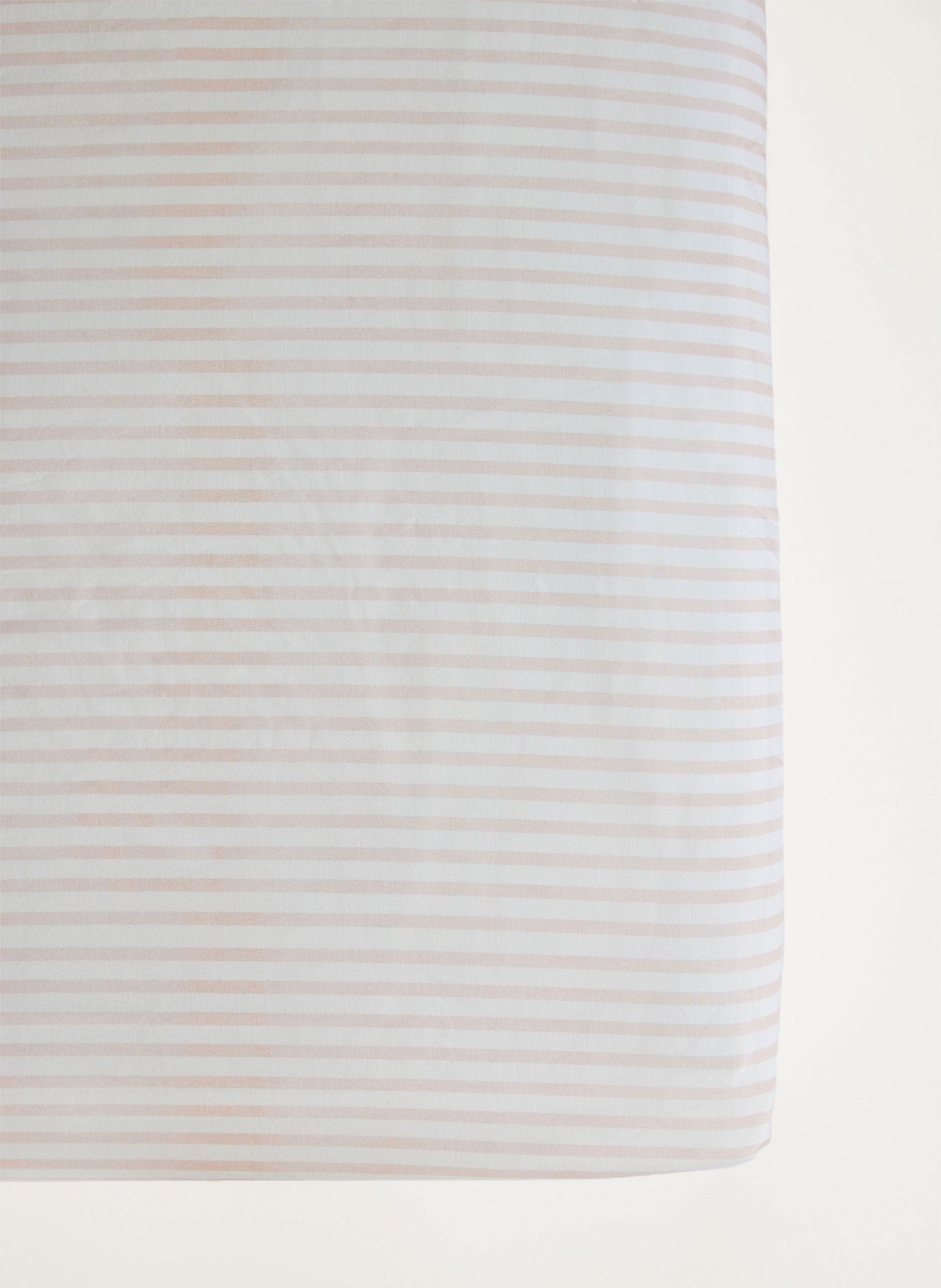 Pink & White Striped Crib Sheet