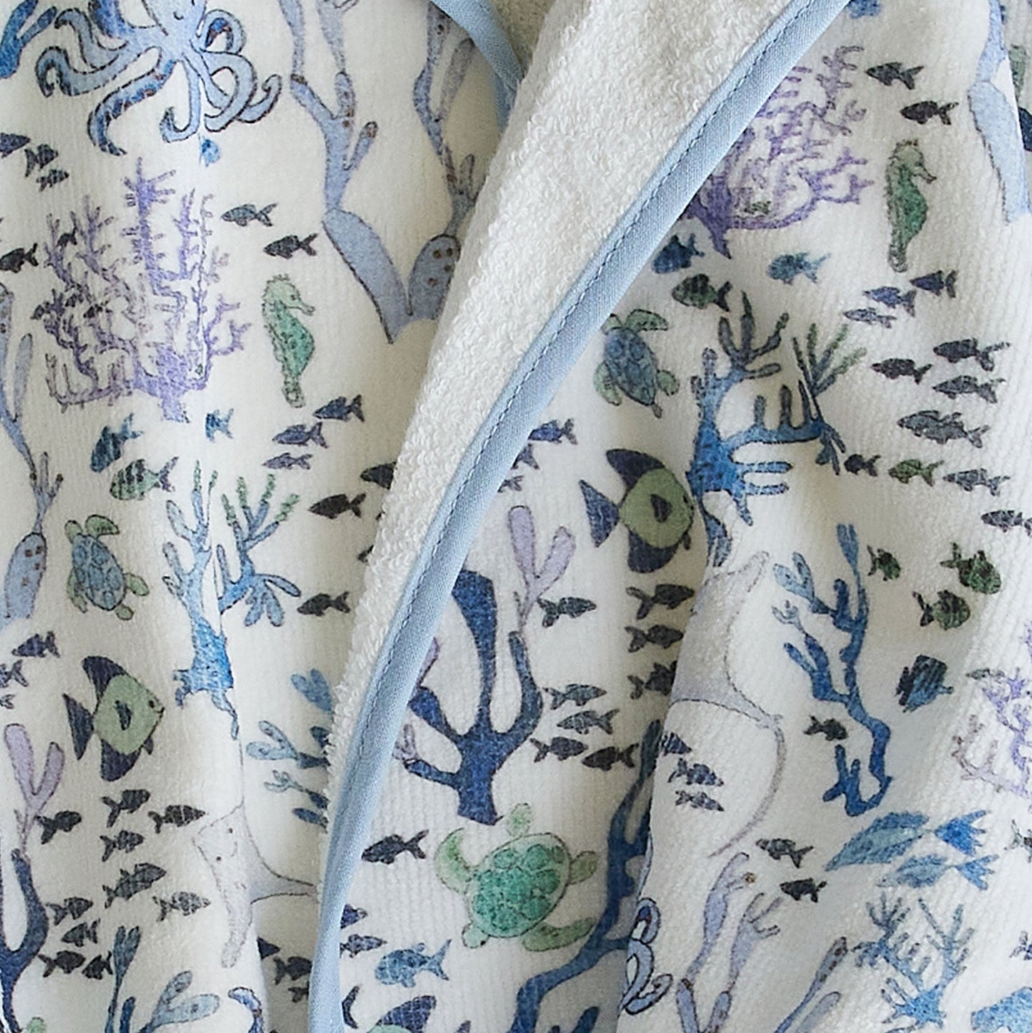 Coral Reef Robe and Hooded Towel Bath-Time Gift Set